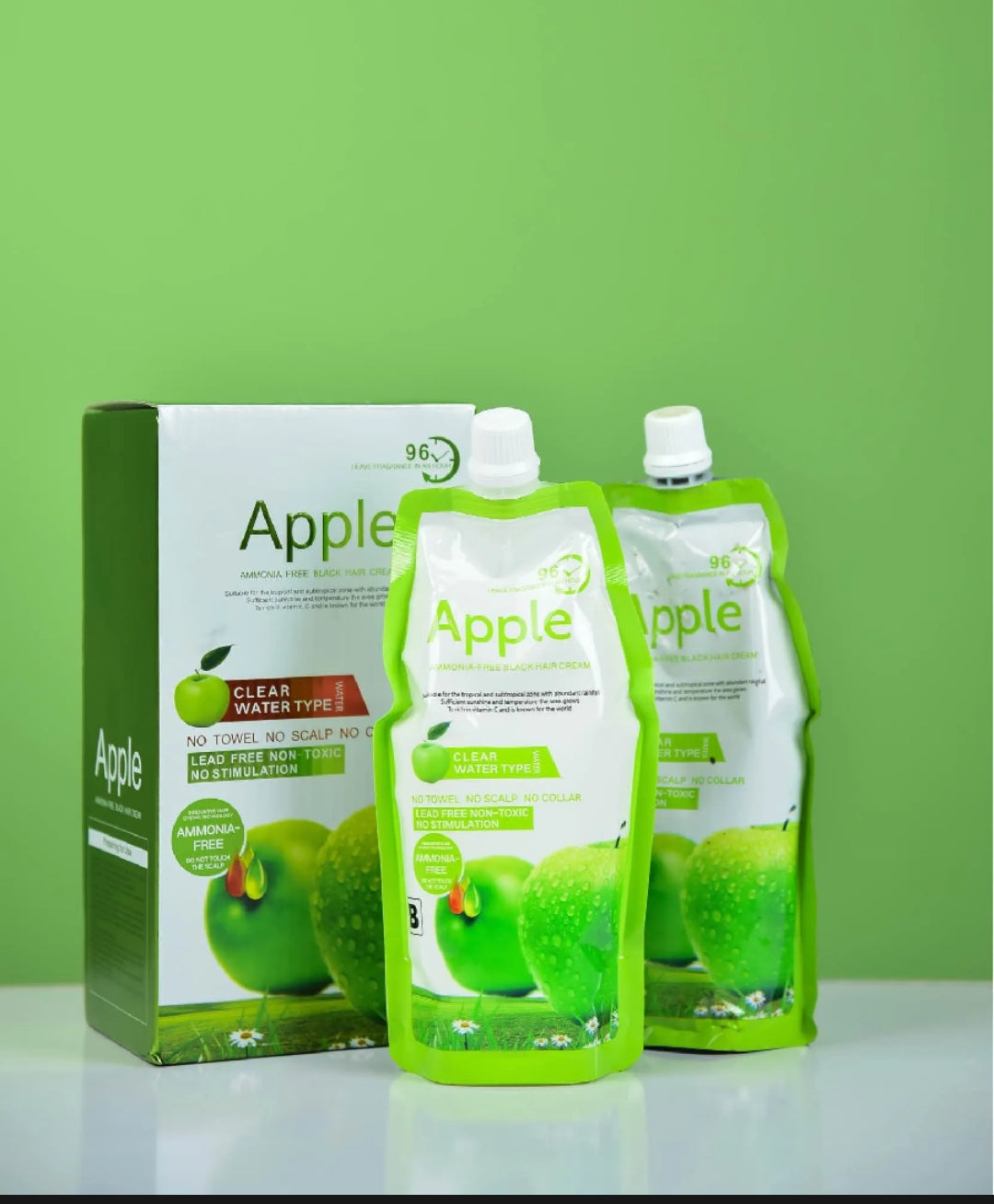Apple Ammonia-Free Black Hair Color Cream – Long-Lasting Black Hair Color