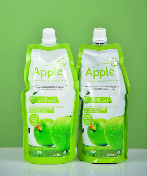 Apple Ammonia-Free Black Hair Color Cream – Long-Lasting Black Hair Color